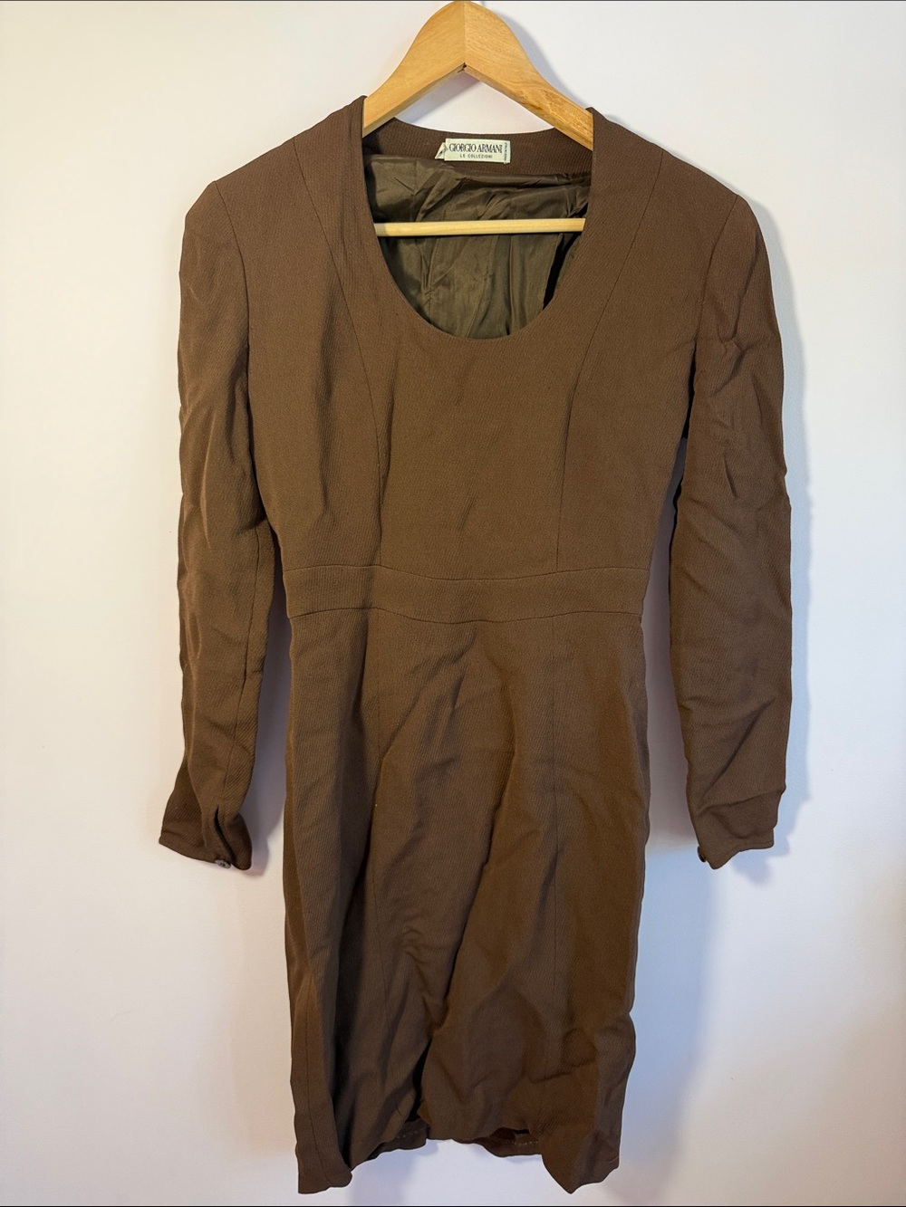 Giorgio Armani Le Collezioni Brown Long Sleeve Dress – IT 38 / US 2–4